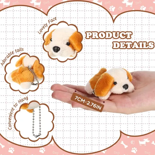 Vista 2 de Sosation - 20 piezas de mini animales de peluche a granel adoptar un regalo suave para cachorros, fiesta de regalo para niños, veterinaria, fiesta