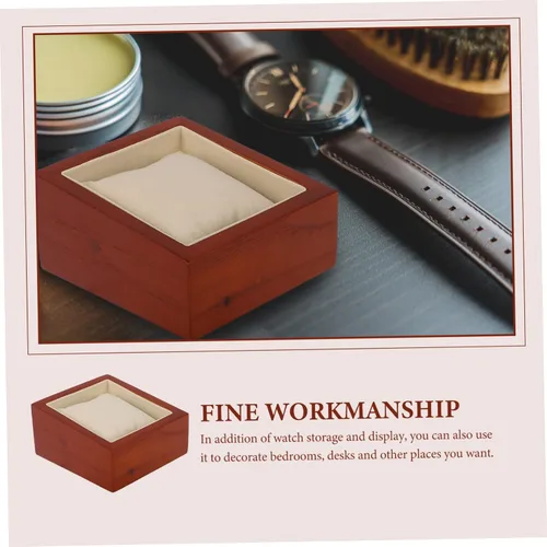 Vista 2 de Watch Display Box Bracelet Wood Tray Ring Bracelet Vintage Watches for Men Propose Bracelet for Men Wooden Trays Mens Jewelry Tray Wooden Watch
