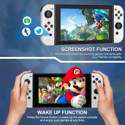 Vista 5 de Controller for Nintendo Switch, Replacement Joypad Controller for Nintendo Switch, Right and Left Wireless Switch Joy-pad Controllers with Dual