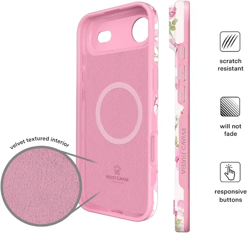 Vista 213 de VELVET CAVIAR Funda para iPhone 15, compatible con MagSafe, probada contra caídas de 10 pies, fundas protectoras de diseño, leopardo color rosa
