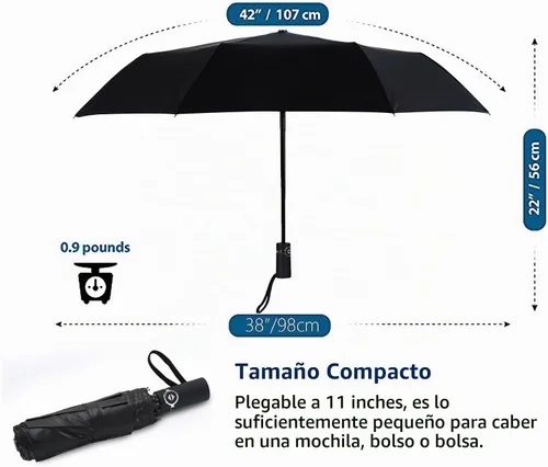 Vista 4 de SY COMPACT - Paraguas de viaje automático resistente al viento - Tienda de fábrica Purple Flower