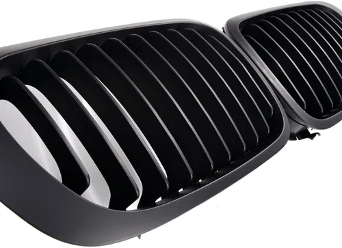 Vista 17 de Izquierda Derecha Rejillas frontales de capó de fibra de carbono compatibles con BMW E46 325Ci 330Ci Coupé Convertible 2003-2006
