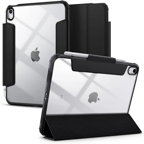 Vista 17 de Spigen Funda para iPad 10.2, iPad de 9ª/8ª/7ª generación (2021/2020/2019), Ultra Hybrid Pro con parte trasera transparente y soporte para lápices