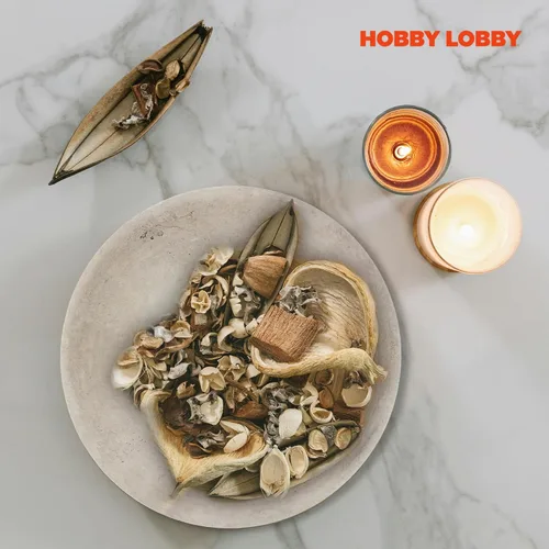 Vista 6 de Hobby Lobby Cuenco decorativo de cerámica gris claro envejecido