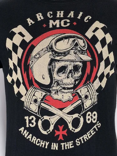 Vista 8 de Archaic by Affliction - Camisa térmica para hombre, inyector de combustible, color negro