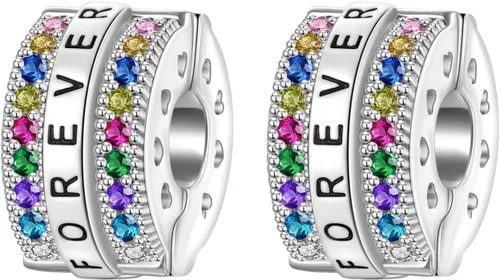 Vista 17 de DALARAN Cuentas de tapón para pulseras Pandora, clip espaciador, pulsera