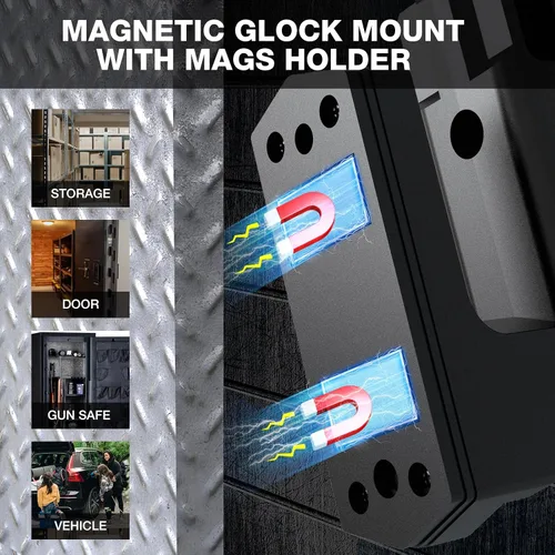 Vista 3 de Montura de pistola mejorada con soporte para cargador, montaje oculto para Glock17,19,26,31,32,33,34,44,45 de la serie, soporte de pistola