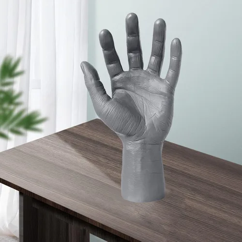 Vista 4 de Menolana Maniquí masculino de PVC mano de los hombres, muestra joyería pulsera guante organizador soporte soporte, mostrando - izquierda