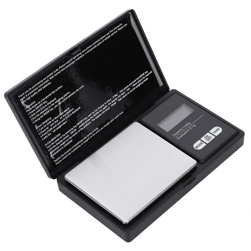 Vista 7 de Sanpyl Mini escala digital portátil LED, 35.27 oz/0.00 oz, negro y plata, joyería