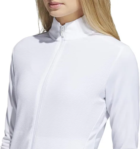 Vista 3 de adidas Chaqueta de golf texturizada para mujer, Blanco