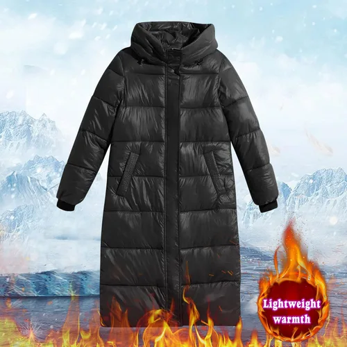 Vista 2 de Coats Women Impermeable Womens Thickened Down Jacket Long Winter Coat Hooded Jacket