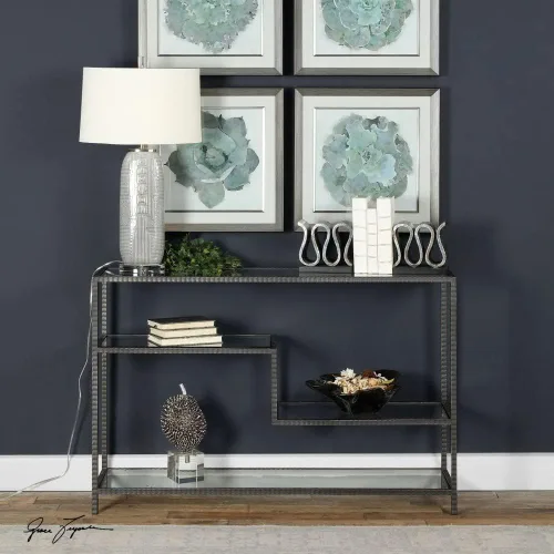 Vista 2 de Uttermost Leo - Mesa consola industrial de 52 pulgadas