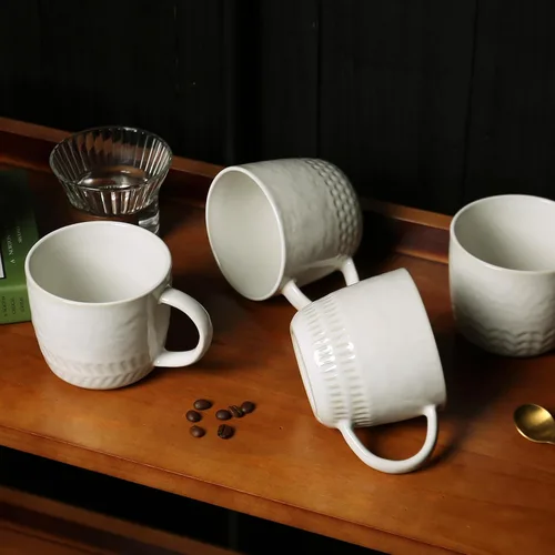 Vista 6 de 4 tazas de café hechas a mano de 11 oz