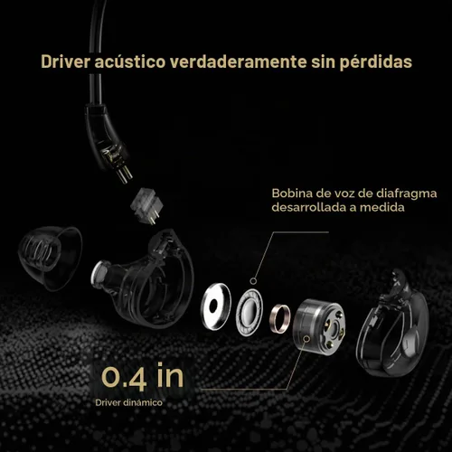 Vista 5 de Questyle NHB12 - Auriculares con cable para iPhone con amplificadores de auriculares [Certificado Apple MFi] Verdaderos auriculares intrauditivos