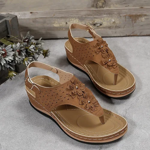 Vista 8 de Sandalias de cuña para mujer, sandalias de gladiador para mujer, sandalias de verano para mujer, alpargatas de plataforma 2023, sandalias casuales