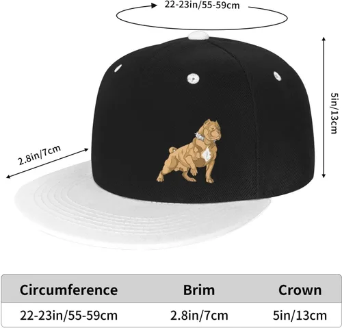 Vista 6 de American Bully - Gorra de béisbol clásica con cierre de Snapback, estilo hip hop y factura plana ajustable