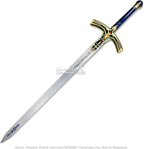 Vista 5 de 46" de acero inoxidable sable larga espada fantasía anime disfraz juego de cosplay