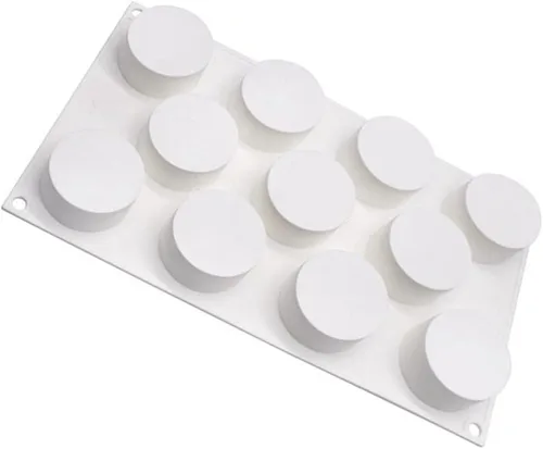 Vista 7 de Molde de silicona con forma de cilindro de 11/8/6 cavidades para hornear, postres, helados, mousse, herramientas de decoración de fondant