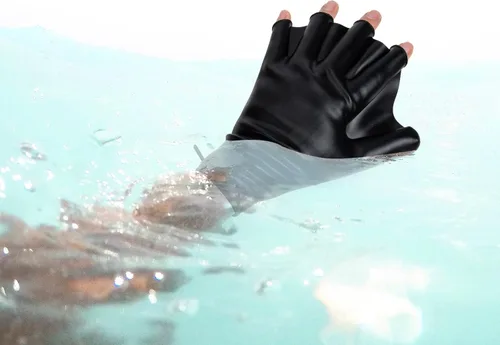 Vista 11 de Baluue 2 guantes de natación, guantes de natación acuática, para entrenamiento en agua, palmeados a mano, para hombres, mujeres, adultos