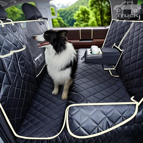 Vista 10 de Lassie Hamaca 4 en 1 de cobertura completa para automóvil, 100% impermeable, fundas de asiento de coche para asiento trasero con ventana de malla