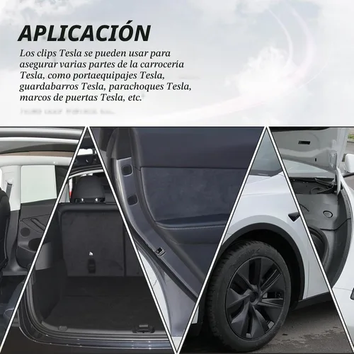 Vista 7 de 70 piezas de clips Tesla, clips de parachoques Tesla, clips de forro de guardabarros Tesla, retenedores de empuje con rivets, 20 tamaños populares