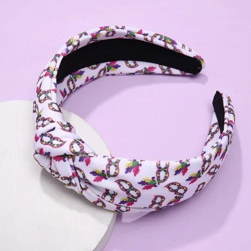 Vista 17 de YAHPERN Diadema para el día de San Valentín para mujer, colorida diadema de algodón con estampado de corazón de conversación XOXO Love, diadema