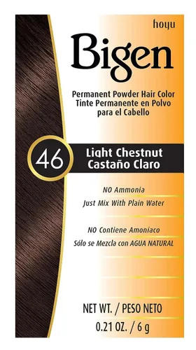 Vista 8 de Bigen - Tinte permanente en polvo, castaño claro #46, 0.21 onzas #46 Castaño Claro