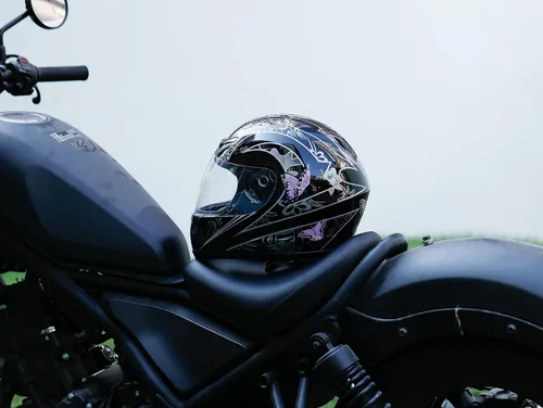 Vista 8 de TCMT Tamaño-M DOT Casco de motocicleta con mariposa, tapa abatible, cara completa, para la calle, para bicicleta de tierra, casco para adultos, ATV