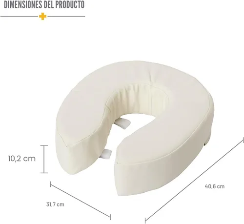 Vista 2 de Cojín acolchado para inodoro, de Duro-Med, 520-1247-1900, 4", Blanco, 1, 1