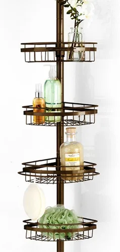 Vista 2 de Popular Bath Ultimate Shower Caddy, esquina de 4 niveles, cromado