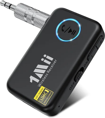 Vista 9 de 1Mii Receptor de música Bluetooth 5.3 para estéreo de coche/hogar, adaptador Bluetooth auxiliar para automóvil con control de volumen, soporta