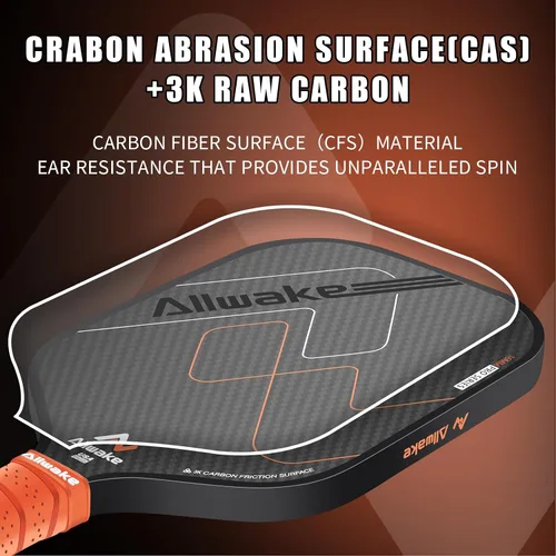 Vista 6 de Pickleball Paddles, 3k Raw Carbon Fiber, USA Pickleball Approved