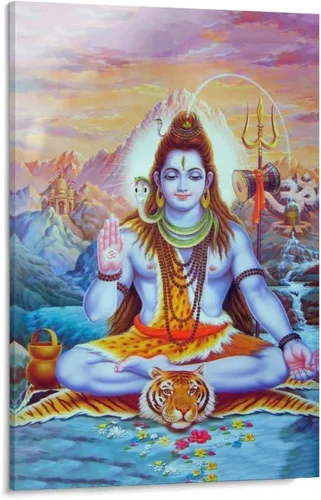 Vista 77 de Póster artístico con texto en inglés «Lord Shiva And His Family» («Lord Shiva And His Family») - Póster decorativo moderno para decorar la pared