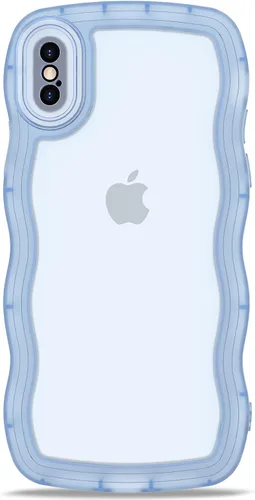 Vista 54 de Anuck Funda para iPhone 13 Pro con borde ondulado, diseño trasero transparente, agarre antideslizante, forma de marco rizado ondulado, a prueba