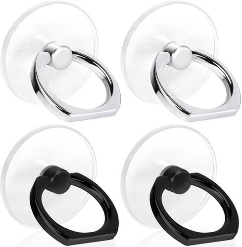Vista 12 de Jsoerpay Soporte de anillo para teléfono celular, soporte de anillo transparente con rotación de 360°, soporte transparente para teléfono celular
