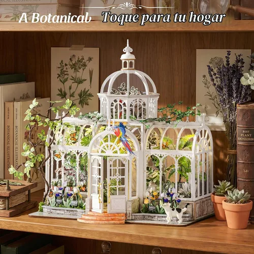 Vista 8 de Rolife Oxygen Oasis DIY Miniature Greenhouse Kit Creative Gift for Adults