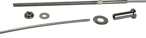 Vista 13 de Kit de barandilla de cable de 1/8 pulgadas para postes de madera, 5 pies de longitud, acero inoxidable 316, no requiere engarzado, barandilla