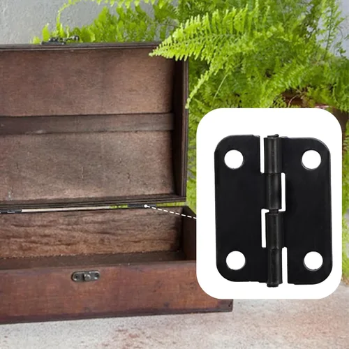 Vista 5 de Antrader Bisagras para Gabinete, Bisagra de Tope Plegable de Metal de 1" x 3/4" para Puerta de Gabinete y Armario, Negro, Paquete de 24