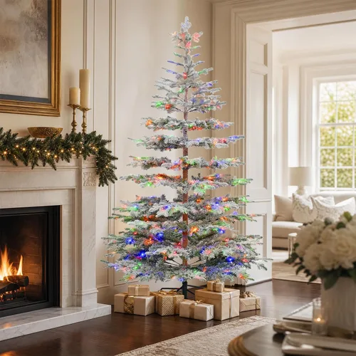 Vista 8 de Hykolity Árbol de Navidad escaso de 6 pies con 250 LED multicolor Multicolor disperso