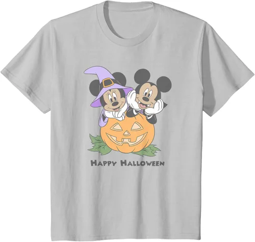 Vista 23 de Disney Mickey and Friends Halloween Pumpkin Mickey & Minnie Camiseta Blanco