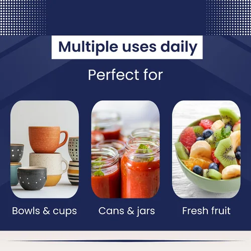 Vista 6 de Gadgetime USA - Tapas elásticas de silicona - Fundas para tazones - Almacenamiento de alimentos reutilizables - Tapas de silicona aptas