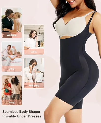 Vista 5 de FeelinGirl Body Shaper for Women Tummy Control Seamless Shapewear Bodysuit Faja Lightweight Butt Lifter Panty Shorts
