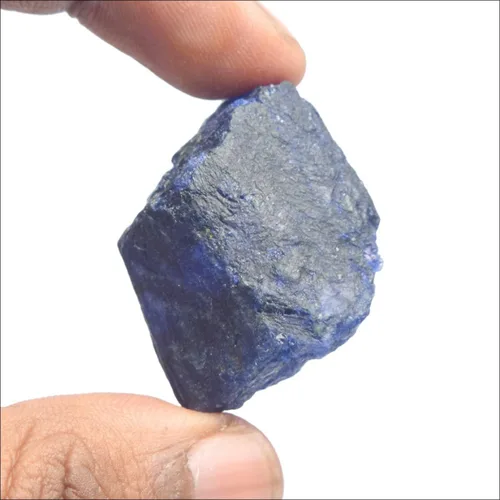 Vista 4 de GEMHUB Piedra preciosa de zafiro azul natural Zafiro en bruto sin tratar 109.00 Ct. Certificado Cristal curativo natural.., Gema, azul