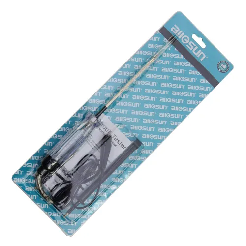 Vista 7 de allsun Probador de circuito audible automático, cable de perforación de cable de 6 a 12 V CC, luz de prueba de voltaje resistente, probador de luz