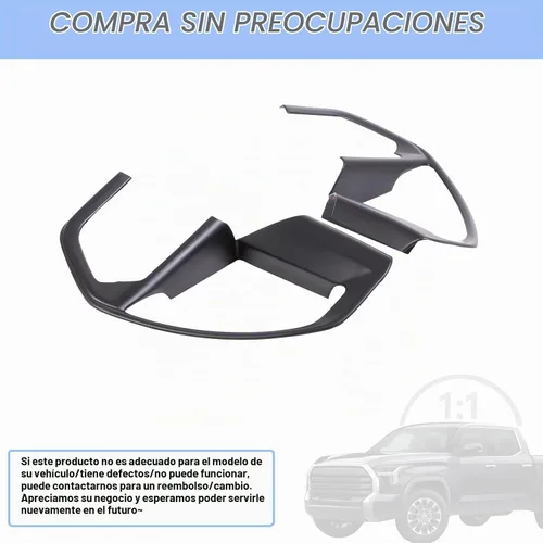 Vista 6 de Marco de botón de dirección para Toyota Tundra/Sequoia 2022+ y Tacoma 2024+ Negro mate