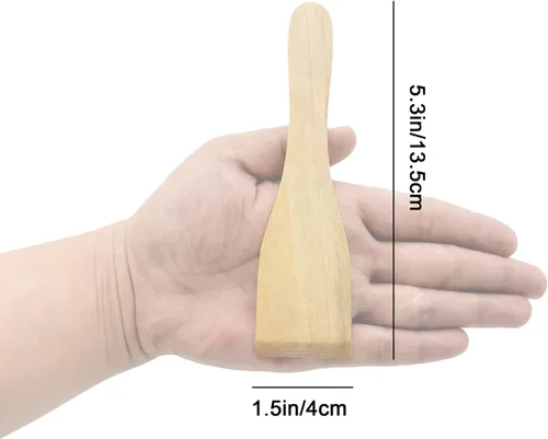 Vista 2 de Espátula de raclette de madera para sartenes antiadherentes, parrillas de queso, tablas gourmet, sartenes, fondue, 8