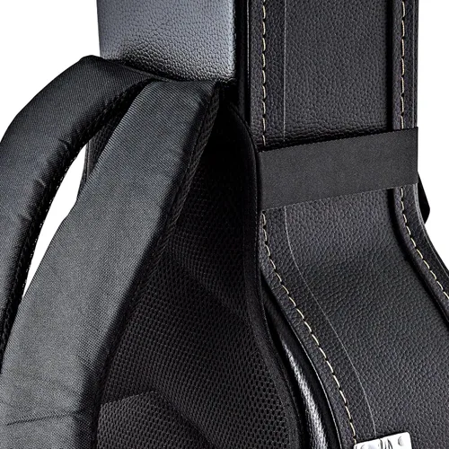 Vista 3 de Ortega Deluxe - Correa para mochila con cojín trasero para funda rígida, lleva tu funda rígida como una bolsa de concierto, color negro (OBPS-DLX)