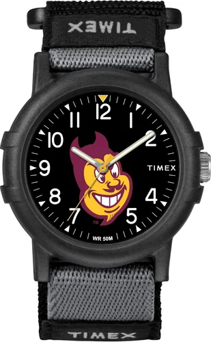 Vista 12 de Timex Reloj unisex Collegiate Recruit de 1.496 in - Tennessee Volunteers con correa de tela negra