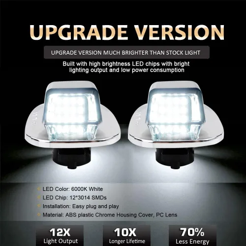 Vista 2 de Luz LED de matrícula para Chevy Silverado GMC Sierra C/K 1988-1999 Cromo