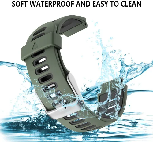 Vista 4 de ISABAKE Compatible Forerunner 735XT Band Soft Silicone Sport Watch Strap Pulseras para Forerunner 220 230 235 620 630 Approach S20 S5 S6
